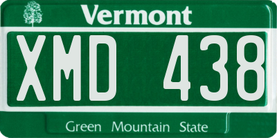 VT license plate XMD438
