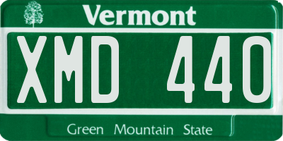 VT license plate XMD440