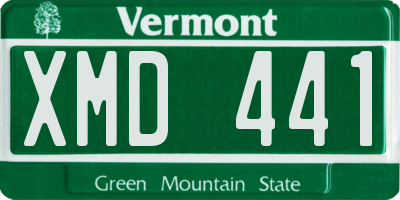 VT license plate XMD441