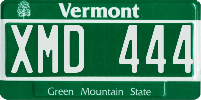 VT license plate XMD444