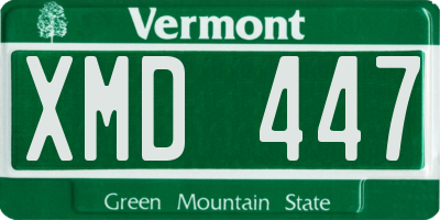 VT license plate XMD447