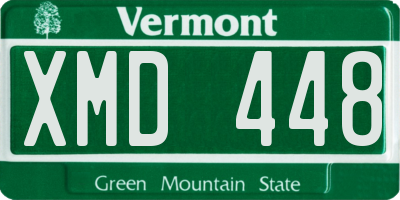 VT license plate XMD448
