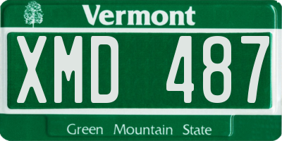 VT license plate XMD487