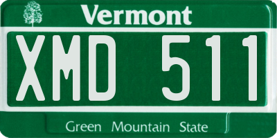 VT license plate XMD511