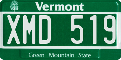 VT license plate XMD519