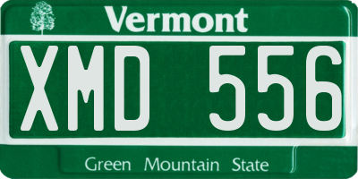 VT license plate XMD556
