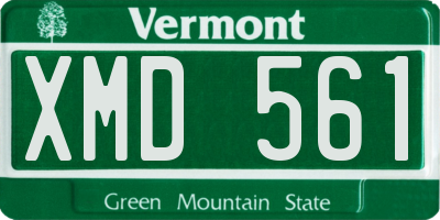 VT license plate XMD561