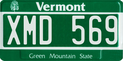 VT license plate XMD569