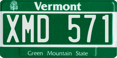VT license plate XMD571
