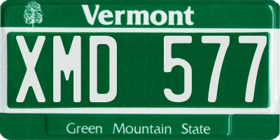 VT license plate XMD577