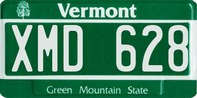 VT license plate XMD628