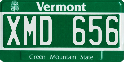 VT license plate XMD656