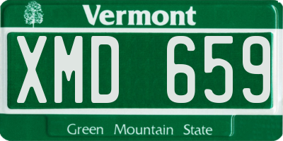 VT license plate XMD659