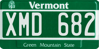 VT license plate XMD682