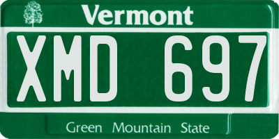 VT license plate XMD697