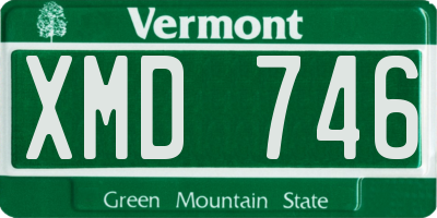 VT license plate XMD746