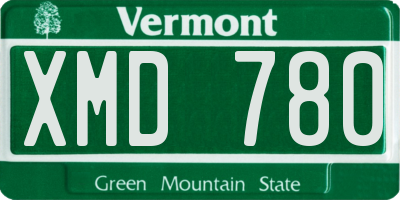 VT license plate XMD780