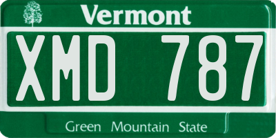 VT license plate XMD787