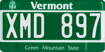VT license plate XMD897