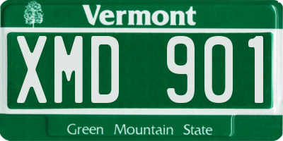 VT license plate XMD901