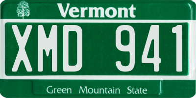 VT license plate XMD941