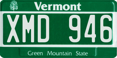 VT license plate XMD946