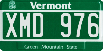 VT license plate XMD976