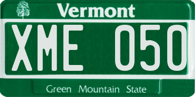VT license plate XME050