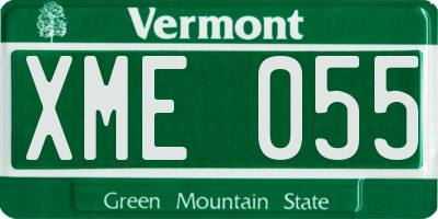 VT license plate XME055
