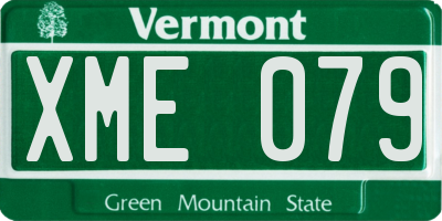 VT license plate XME079