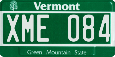 VT license plate XME084