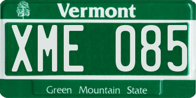 VT license plate XME085