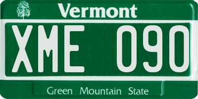 VT license plate XME090