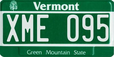 VT license plate XME095