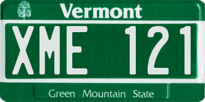 VT license plate XME121