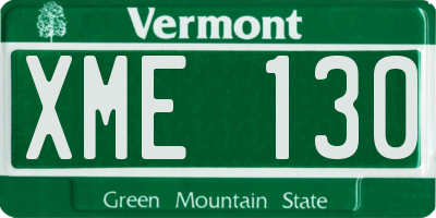 VT license plate XME130