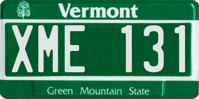 VT license plate XME131