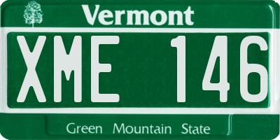 VT license plate XME146