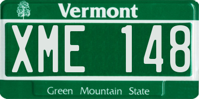 VT license plate XME148