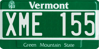 VT license plate XME155