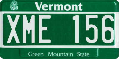 VT license plate XME156