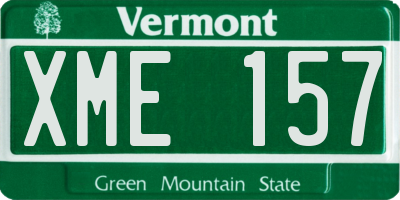 VT license plate XME157