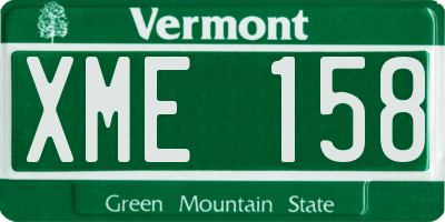 VT license plate XME158