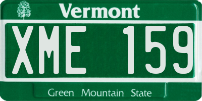 VT license plate XME159