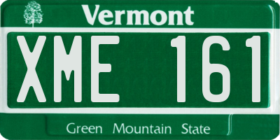 VT license plate XME161
