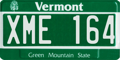 VT license plate XME164