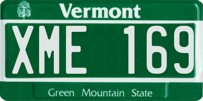 VT license plate XME169