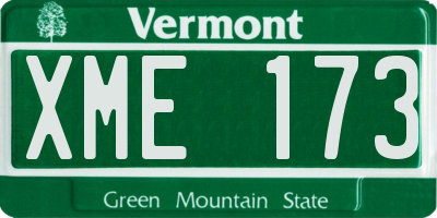 VT license plate XME173