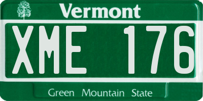 VT license plate XME176