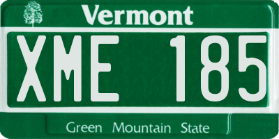 VT license plate XME185